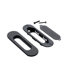 Recessed Rolling Door Handle, Black