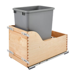 Single Soft-Close w/ Tandem Heavy Duty Slides Reduced Depth Waste Containers - 35 qt.