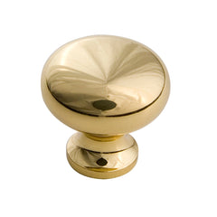 Solid Brass Smooth Top Knob