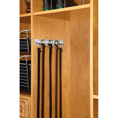 Belt / Scarf Organizer Wall Mounted for Closet - Belt Rack Static - Chrome - 12 in.