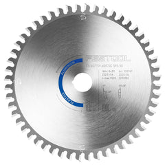 Festool Saw Blade HW 168x1,8x20 TF52 A Aluminum/Plastics (205774)
