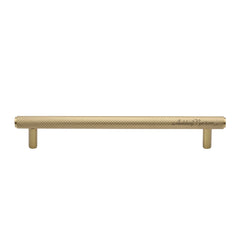 11-1/4'' Basel Knurled Cabinet Pull, Satin Brass