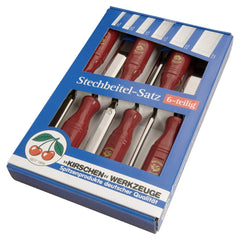 Two Cherries - Bevel Edge Chisel-Plastic Handle Set/6