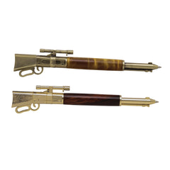 Lever-Action Rifle Pen Hardware Kit, Antique Brass