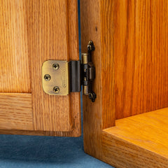 3/8'' Inset Self-Closing Face-Mount Cabinet Hinges (7628), Antique Brass