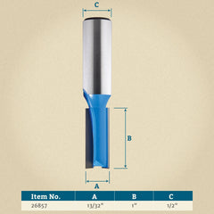 Rockler Porter-Cable Dovetail Jig Replacement Router Bit - 13/32" Dia x 1" H x 1/2" Shank