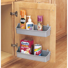 Door Storage (5) Shelf Set with Screw-In Clips, Metallic Silver (6235-20-11-52)