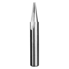 Freud #70-103 Engraving V-Groove Solid Carbide CNC Router Bit, 3/16'' Dia. x 1/2'' H x 7.5° Taper x 1/4'' Shank