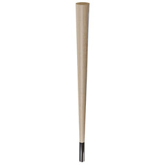 29'' Tapered Turned Leg, White Oak with Semi-Gloss Finish, 4''H Brushed Aluminum Foot