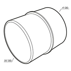 Rockler 4'' Hose Connector for PVC Sewer Pipe