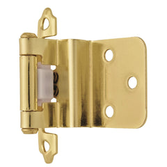 3/8'' Inset Self-Closing Face-Mount Cabinet Hinges (3428), Polished Brass