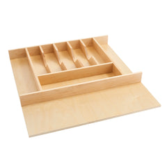 Cut-To-Size Insert Wood Cutlery Organizer for Drawers - 14 in.