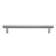 5-1/4'' Basel Knurled Cabinet Pull, Polished Chrome