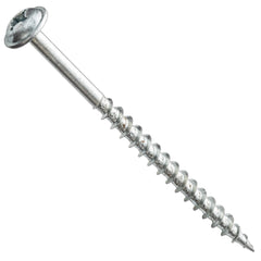 Centerline #8 x 3'' Washer Head Square X Wood Screws, Zinc, 100-Pack