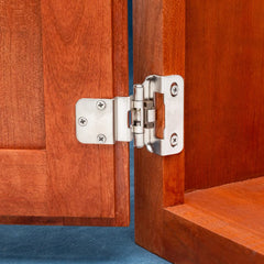 3/8" Inset Partial Wrap Hinges - Brass - pair