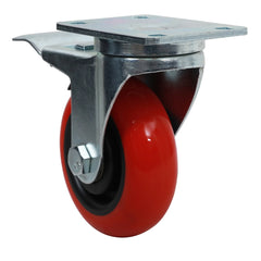 5'' 350-lb. Heavy Duty Polyurethane Caster, Swivel w/Total Lock Brake