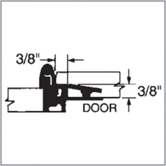 3/8'' Inset Double Demountable Cabinet Hinges, Satin Nickel
