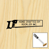 Two-Line Handsaw Branding Iron, Torch-Heated Handle