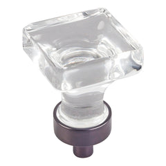 Oil Rubbed Bronze Harlow Glass Knob, 1"