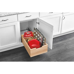 Base Cabinet Pullout Single Wood Basket w/ Soft-Close Sink and Base - 18 in.