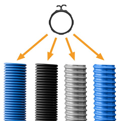 1-1/2'' Sliding Dust Hose Cord Clips, 3-Pack