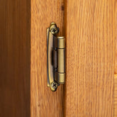 3/8'' Inset Self-Closing Face-Mount Cabinet Hinges (7628), Antique Brass