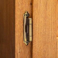 3/8'' Inset Self-Closing Face-Mount Cabinet Hinges (7628), Antique Brass