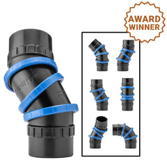 Dust Right Ready-Mount Dust Fitting, 2-1/2'' Articulating Port