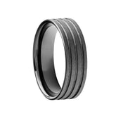 Black Ceramic Comfort Ring Core, 6mm Wide, Size 4