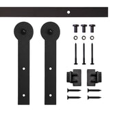 4' Soft-Close Keyhole Mini Rolling Door Hardware Kit for Furniture, Black, Single Door