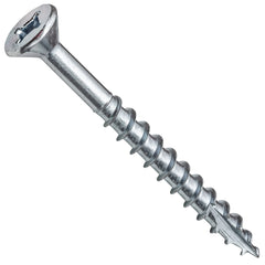Centerline #8 x 2'' Flat Head Square X Self-Countersinking Fluted-Tip Wood Screws, Zinc, 100-Pack