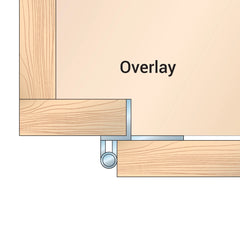 Partial Wrap 1/4" Overlay Hinges - Brass - pair