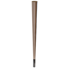 29'' Tapered Turned Leg, Walnut with Semi-Gloss Finish, 4''H Brushed Aluminum Foot