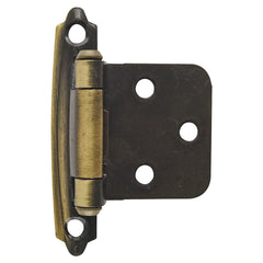 Variable Overlay Self-Closing Face-Mount Cabinet Hinges (3429), Antique Brass