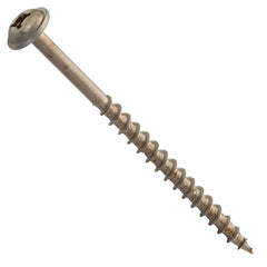Centerline #8 x 2'' Washer Head Square X Fluted-Tip Wood Screws, Lube Finished, 100-Pack