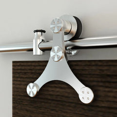 Rolling Barn Door Hardware Kit, Stainless Steel, Tristar