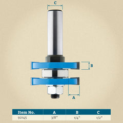 Rockler Tongue and Groove Router Bit - 1/4" H x 1/2" Shank x 3/8'' Depth of Cut