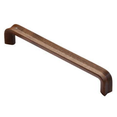 9-1/2'' Groovy Designer Wood Cabinet Pull, Walnut