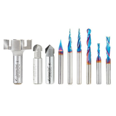 Axiom 9-Piece CNC Router Bit Set by Amana Tool (for Pro Series)