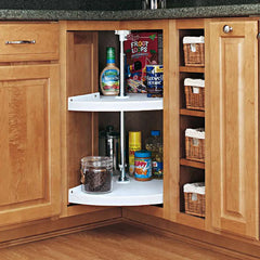 24" Pie-Cut Lazy Susan 2 shelf set-Almond (6942-24-15-52)
