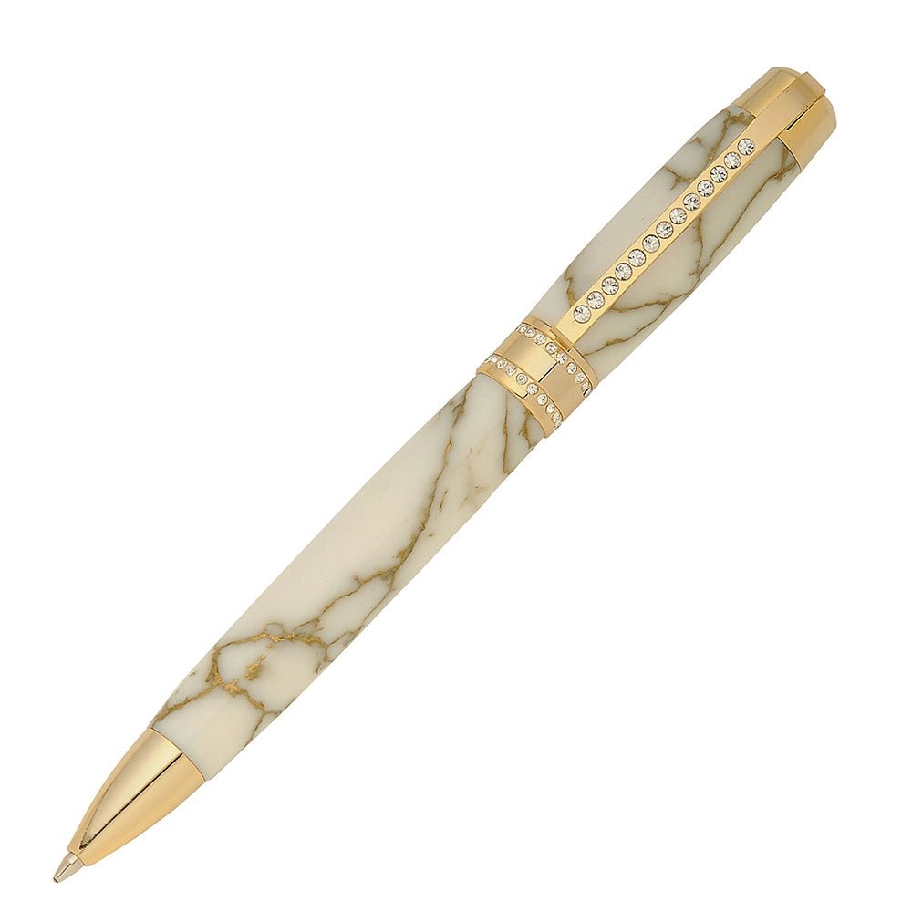 Princess Twist Pen Hardware Kit, 24k Gold with Clear Stones