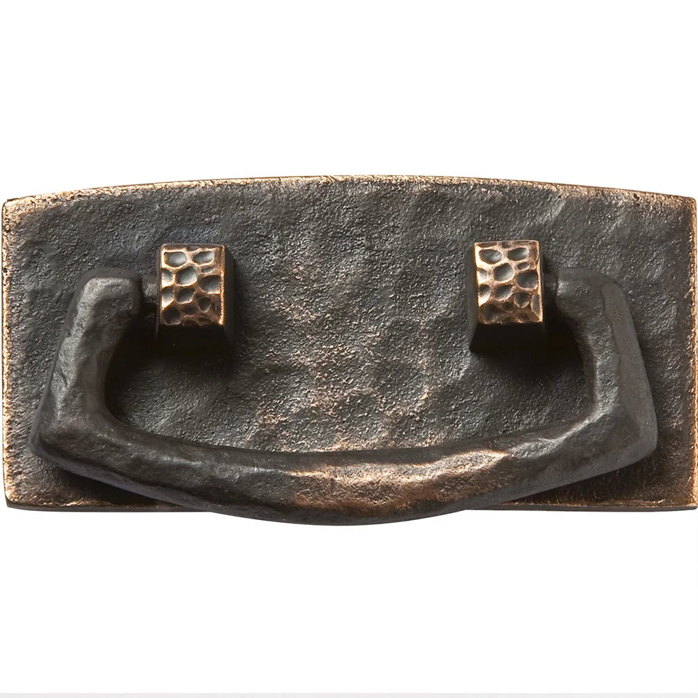 Dark Copper Stickley Drawer Pull, 3-3/4" W x 1-7/8" H