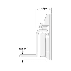 12'' Epoxy-Coated 66-lb. Centerline® Lifetime Slides, White