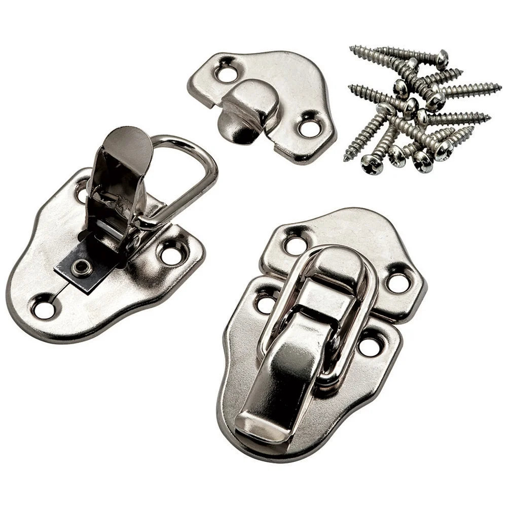 Nickel plated Classic Oblong Catches, Pack
