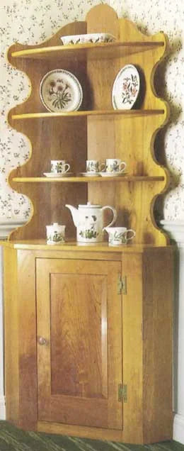 Early American Corner Cupboard Downloadable Plan