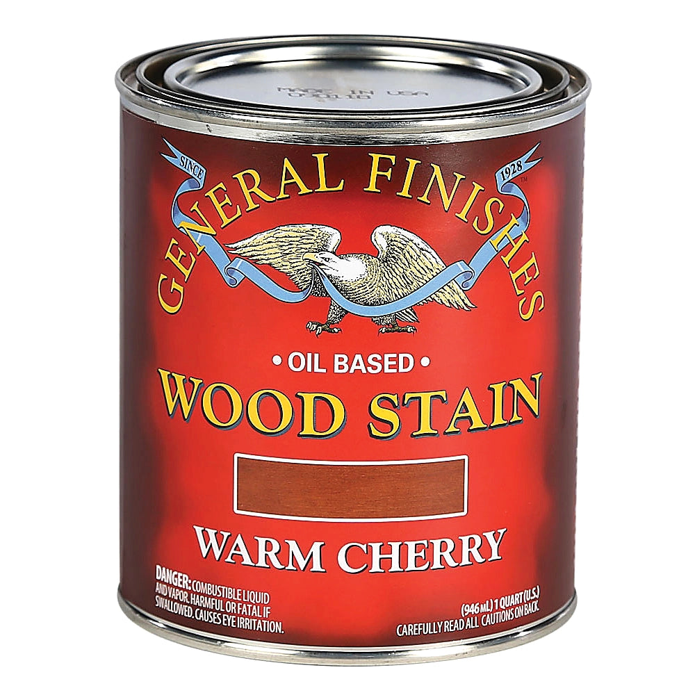 General Finishes Oil Based Wood Stain, Warm Cherry, 1/2 Pint