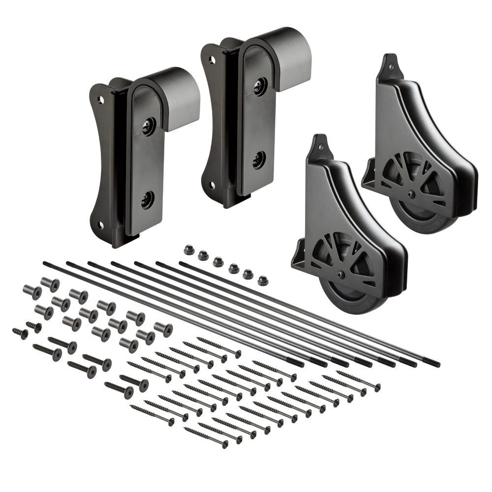 8' Rolling Library Ladder Hardware Kit, Satin Black