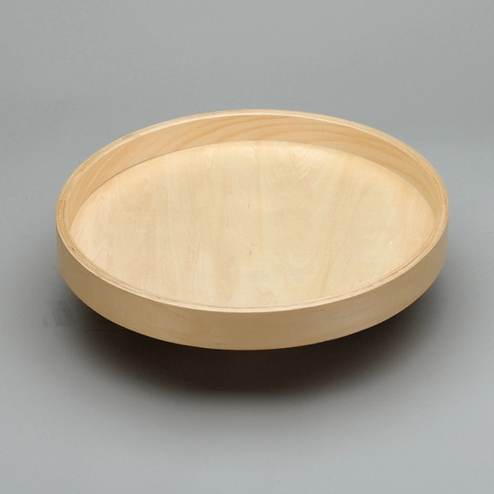 Full Circle LD Banded Wood Tray w/ Steel Bearing Corner Lazy Susans - 18 in.