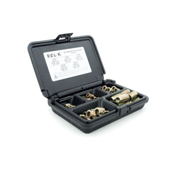 E-Z Hex Threaded Insert Assortment Kit for Soft Wood - Flanged - 8-32 to 3/8-16