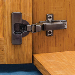 Salice 105° Long Arm Hinges, Frameless, Titanium Finish, Inset